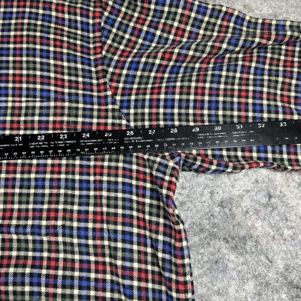 Orvis Luxury‎ Flannel Shirt Men's XL Multicolor Window Plaid Long Sleeve Outdoor - Picture 6 of 10